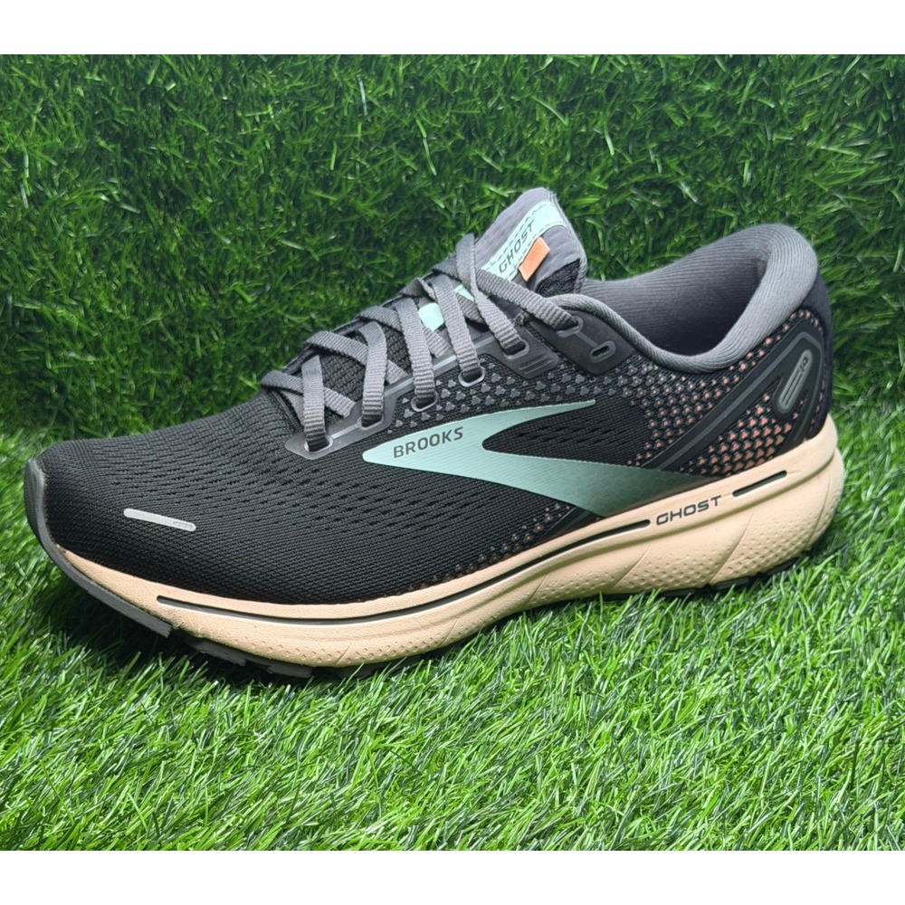 Brooks Ghost 14 Womens Running Shoes Black Pink Teal 1203561B026 Size 10.5